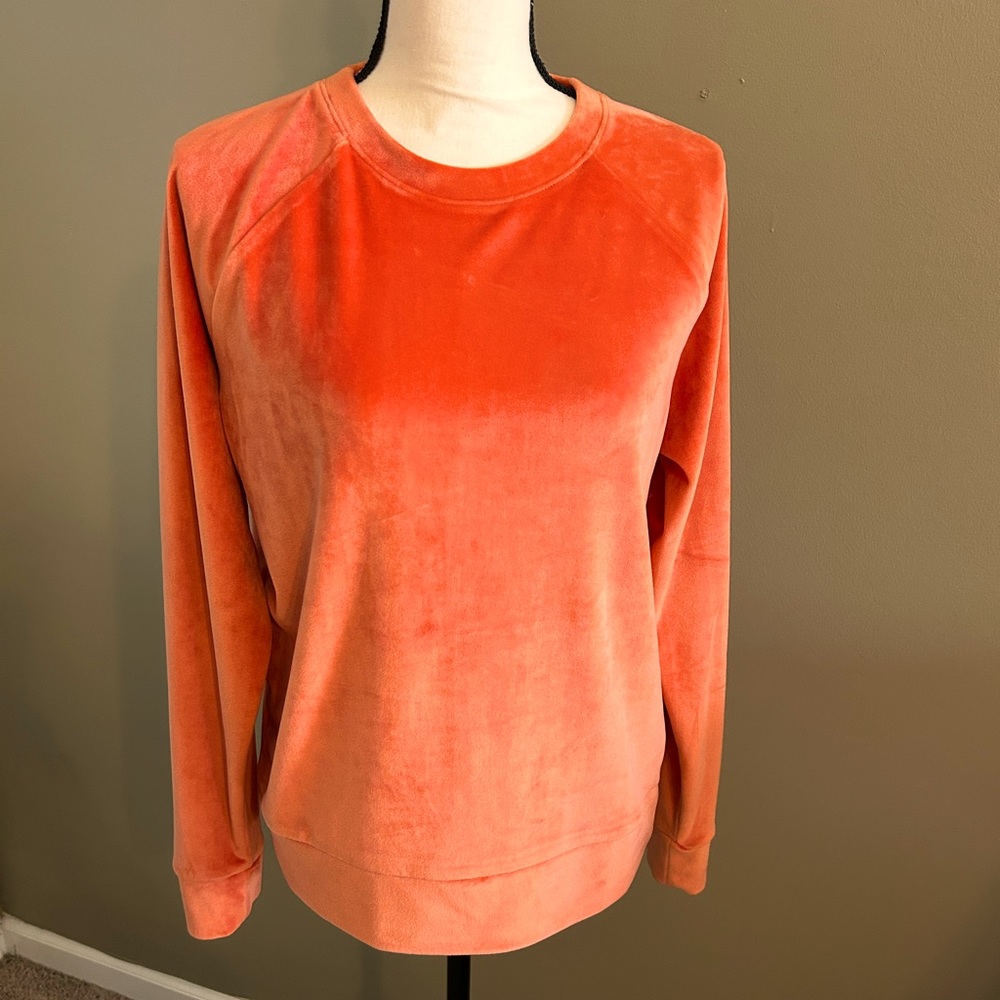 Double Zero Orange velour sweater